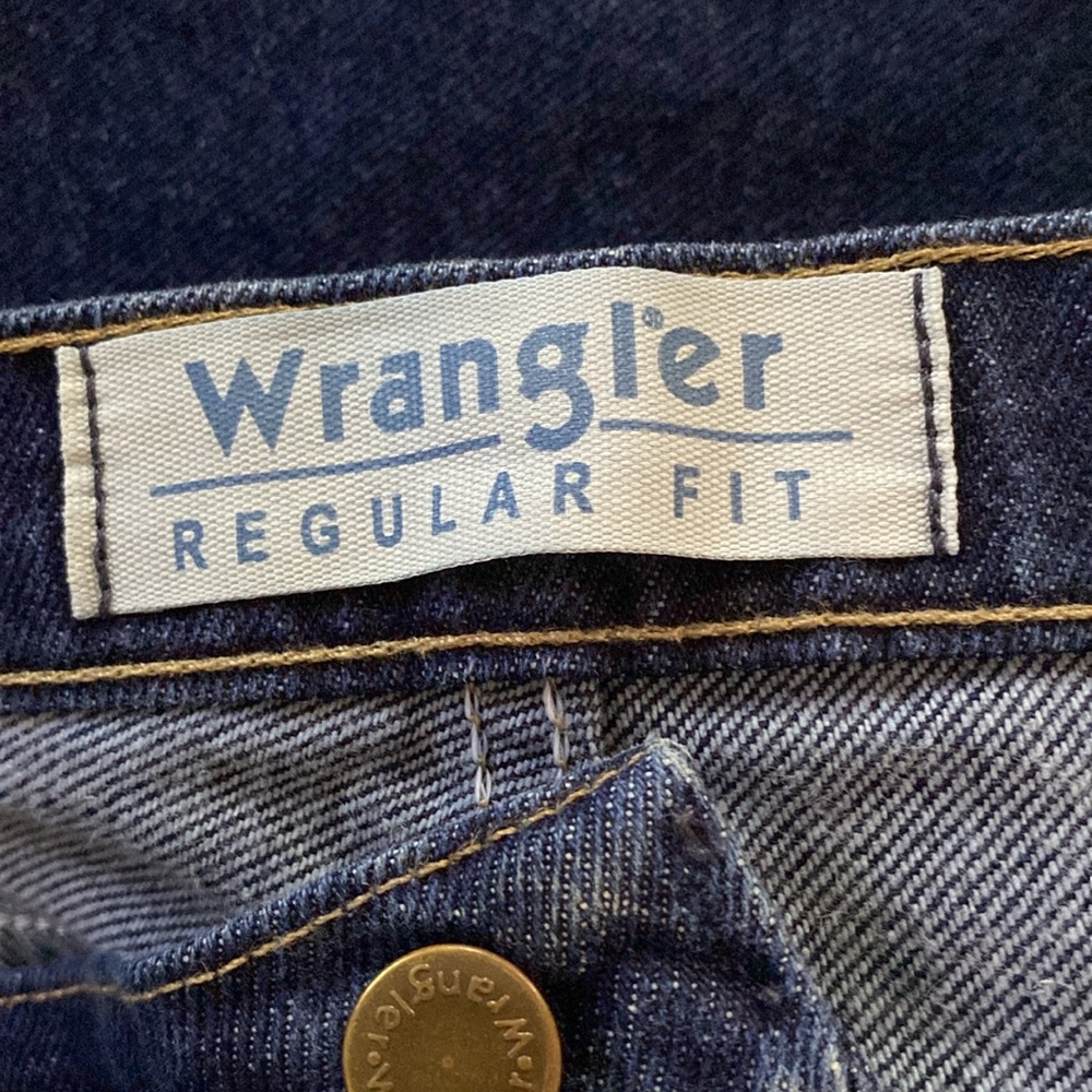 Wrangler Blue Straight Jeans Classic Style - Picture 2 of 7